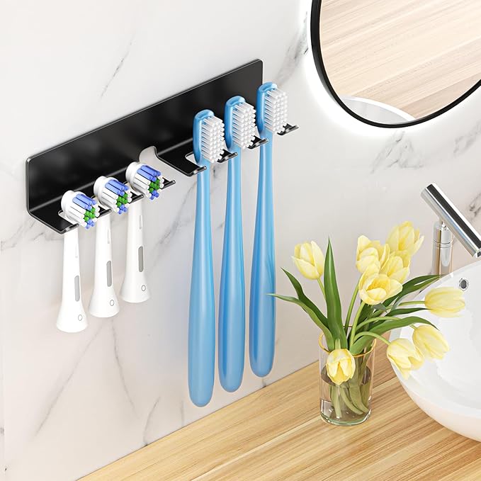 Electric Toothbrush Head Holder, Toothbrush Holders Wall Mounted, Electric - Image 3