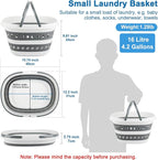 Laundry Basket Collapsible, 16L Small Clothes Hamper Pop-Up Laundry Baskets - Image 2