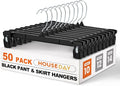 HOUSE DAY Black Pants Hangers 50 Pack, Skirt Hangers by HOUSEDAY