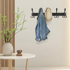 Black Wall Mounted Coat Rack – L-Shaped Towel Rack - Image 2