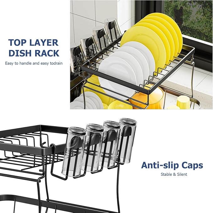 Dish Drying Rack 2-Tier Dish Racks - Image 4