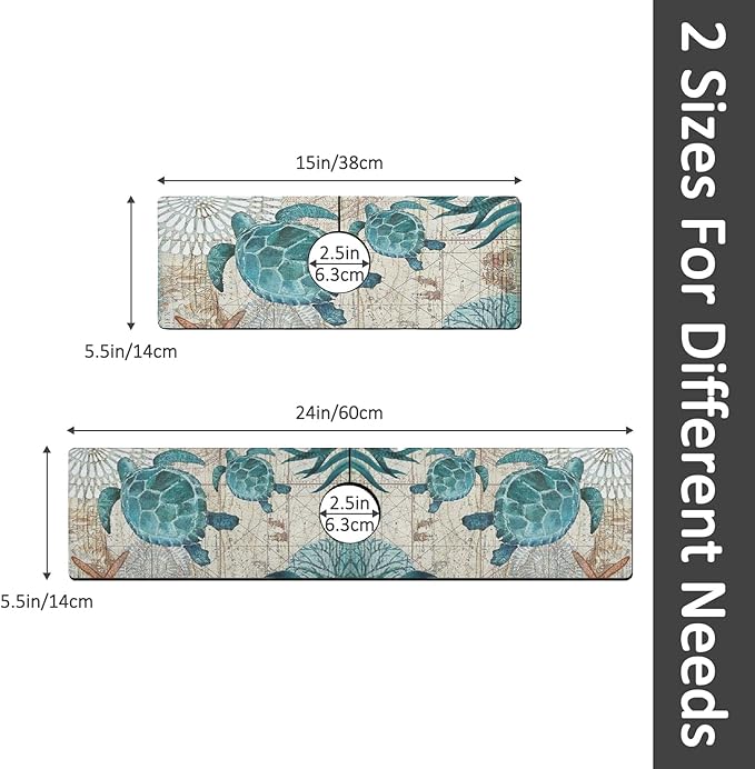 24" X 5.5" Kitchen Sink Splash Guard Faucet Mat Sea Turtles Super Absorbent - Image 7