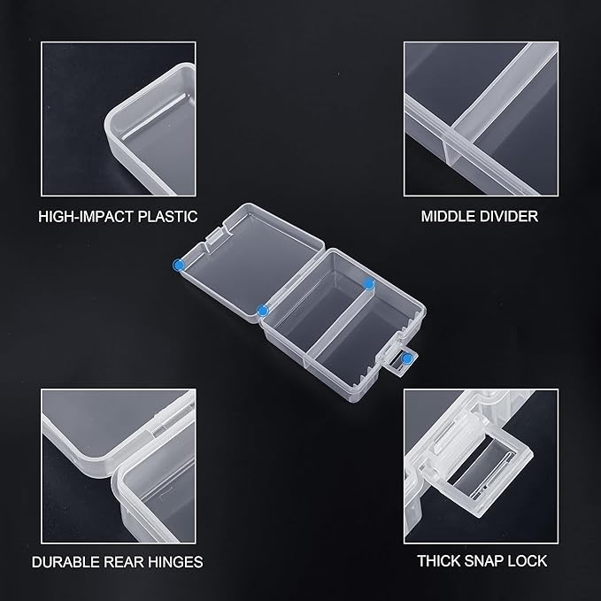 PNGKNYOCN Battery Holder Storage Box, AAA Batteries Portable Organizer Box - Image 3