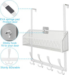 Over The Door Hooks Organizer, Coat Rack Over The Door Storage Hanger Towel Rack - Image 6