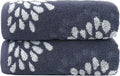 Pidada Hand Towels Set of 2 Hydrangea Floral Pattern 100% Cotton Absorbent Soft by Pidada