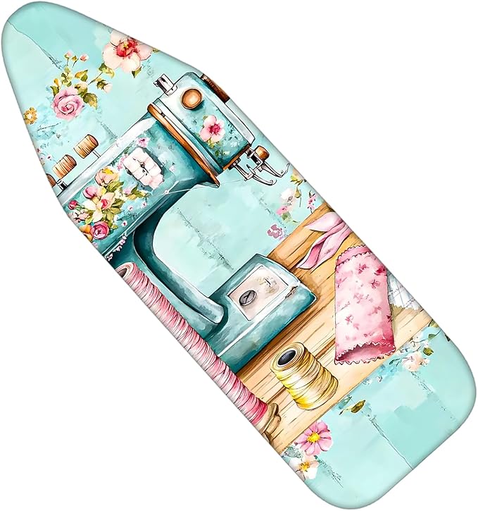 Nuxovilar Floral Sewing Machine Pattern Ironing Board Cover, 15×54 inch by Nuxovilar