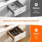 Lifewit Utensil Organizer for Kitchen Drawer, Expandable Cooking Silverware Tray - Image 8
