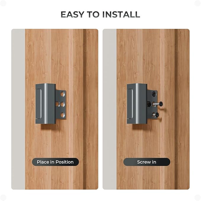 3Pack Home Security Door Reinforcement Lock, Childproof Safety Door Lock Latch - Image 7