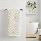 Artoid Mode 1 Pc Beige 3D Diamond Grid Jacquard Hand Towels - Image 2