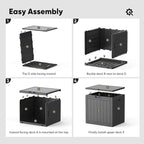 NEWBULIG 31 Gallon Deck Box, Weatherproof Resin Lockable Outdoor Storage for Secure Package Deliveries and Indoor Storage in Garden or Patio, Backyard - Image 7