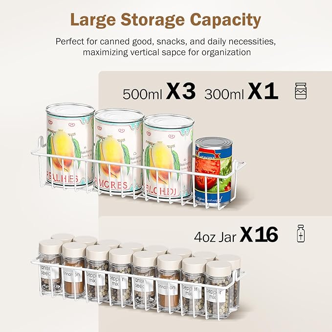 Delamu Over The Door Pantry Organizer, 5-Tier Pantry Door Organizers and Storage - Image 6