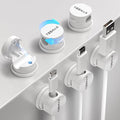 Magnetic Cable Clips 360° Rotation Cord Holder, Adhesive Cord Clips by TESMAX