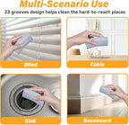 6-Pack Damp Clean Duster Sponge, Magic Sponge Eraser Baseboard Cleaner Tool - Image 5