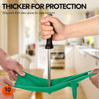 Vgo... 10-Pairs Reusable Household Gloves, Rubber Dishwashing gloves, Extra - Image 3