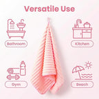 4PCS Pink Microfiber Hand Towels - Image 4