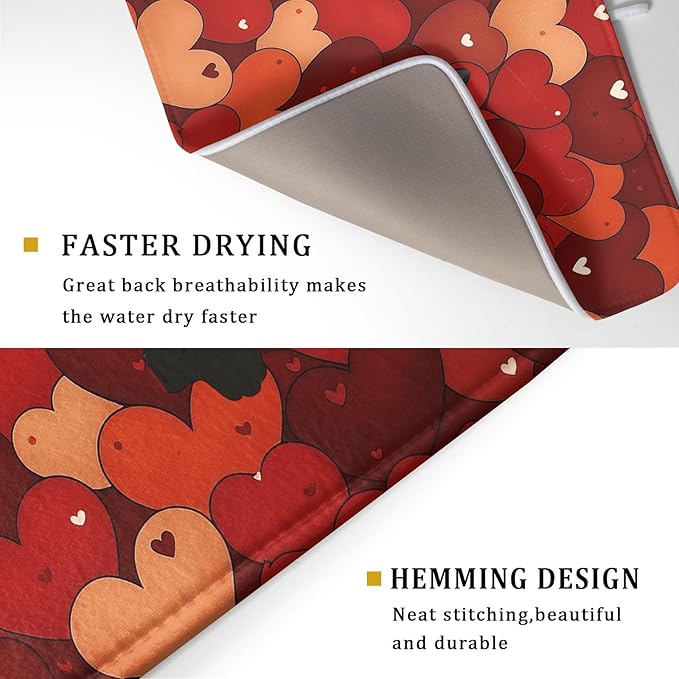 Valentine's Day Dish Drying Mat 18 x 24 Inch - Image 3