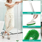 Qaestfy 4-in-1 Tub and Tile Shower Scrubber, Soft & Stiff Bristles Bathroom - Image 5