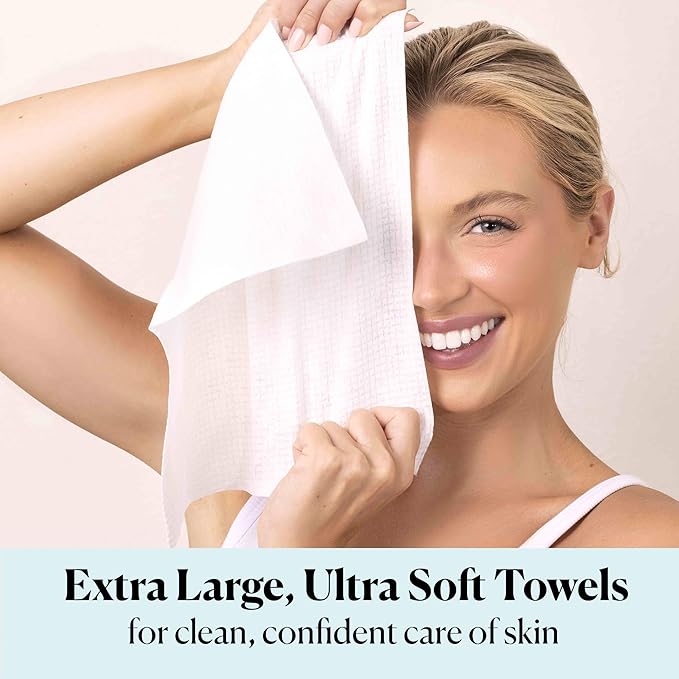 Sky Organics - Gentle Clean Face Towels - 100 XL Single-Use Face Wipes - Ultra - Image 2