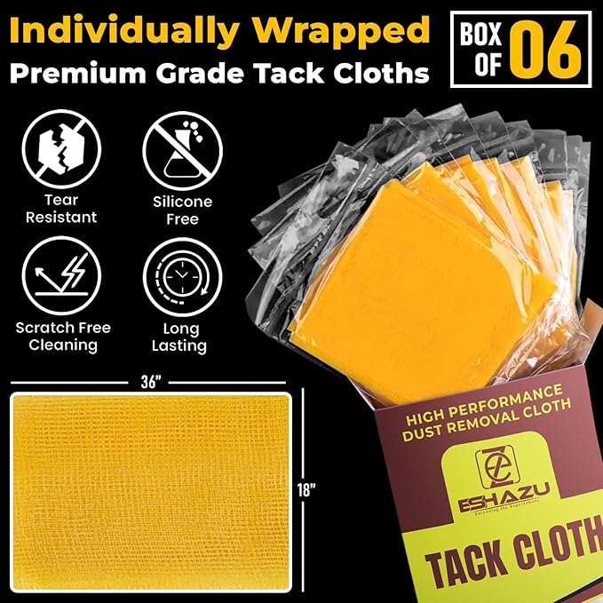 Eshazu Premium Tack Cloth Pack of 06 – Professional Grade Dust and Particle - Image 2