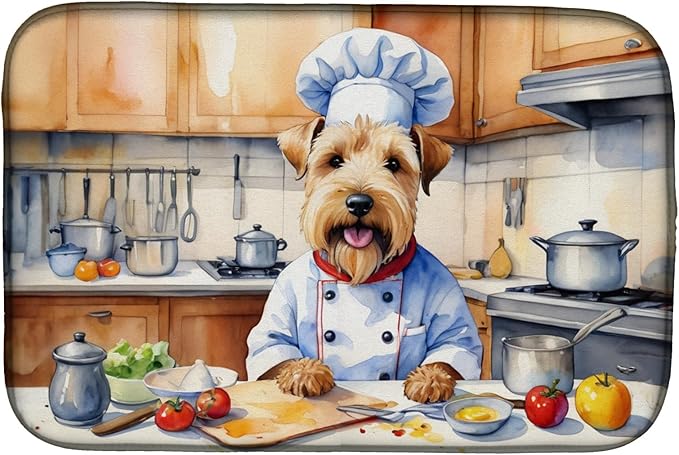 Caroline's Treasures DAC6340DDM Wheaten Terrier The Chef Dish Drying Mat by CarolinesTreasures