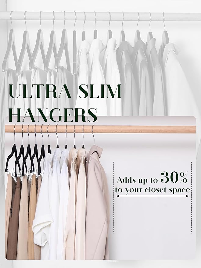 Cozymood Velvet Skirt Hangers 24 Packs Velvet Hangers - Image 7