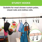 Boot Hangers Clips, 100 Pack Black Laundry Hooks Hanging Clips Clothes Pins - Image 6