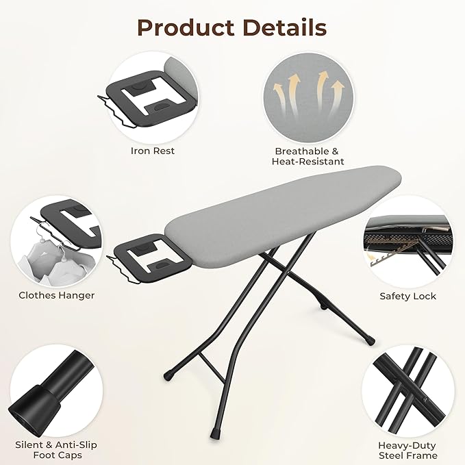 Yaheetech Foldable Ironing Board, Heavy Duty Iron Board - Image 8