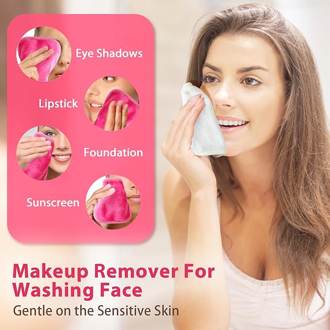 Makeup Remover Cloth, Makeup Remover Pads Microfiber Face Washcloth - Image 2