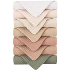 Konssy 7-Pack Soft Cotton Face Wash Cloths, Reusable Absorbent Washcloths by Konssy