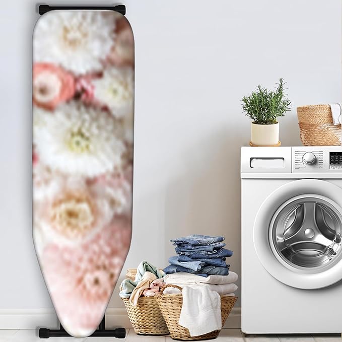Nuxovilar Pink and White Blooming Flowers Ironing Board Cover, This Cover Fits - Image 3