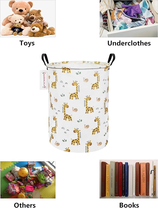 QUEENLALA Large Storage Basket, Laundry Hamper/Bathroom/Home Decor/Collapsible - Image 3