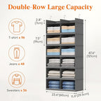 Lifewit Dual-Row 6 Tier Hanging Closet Organizer and Storage, Wide Clothes - Image 2