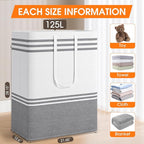 4 Pack Large Laundry Baskets, Laundry Hampers, Freestanding Waterproof - Image 2