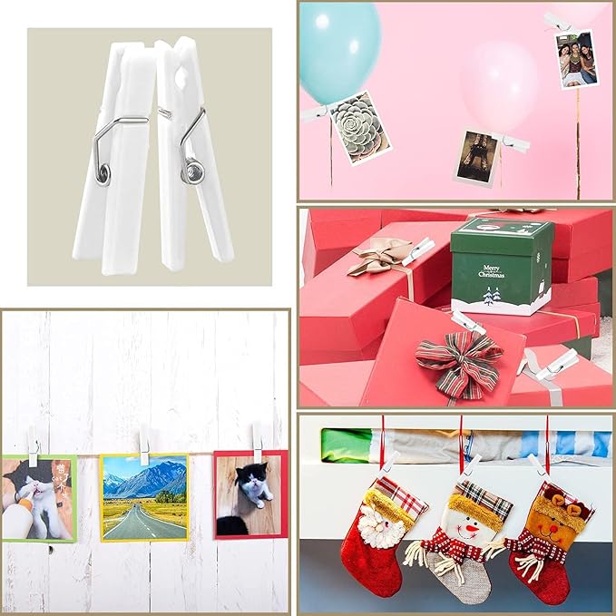 60 Baby Shower Clothespin Games Mini Clothes Pins 1.4 inch - Image 4