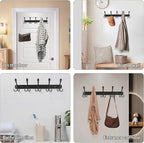 Black Wall Mounted Coat Rack – L-Shaped Towel Rack - Image 7