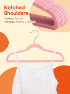 HOUSE DAY 14 Inch Kids Velvet Hangers 50 Pack, Durable Big Kids Hangers - Image 6