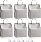 Chumia 6 Pack Wall Hanging Storage Basket Bathroom Closet Hanging Storage Bag by Chumia