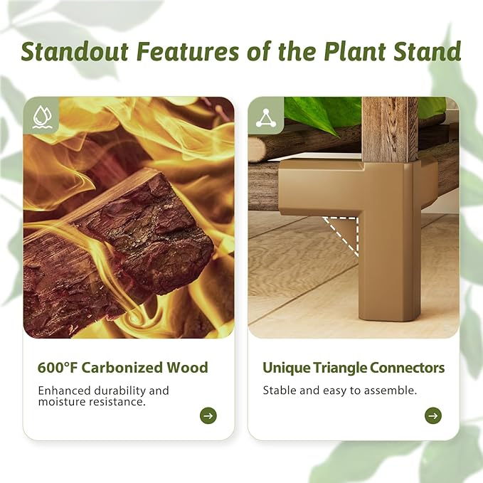 Plant Stand Indoor Outdoor 63" Tall Plant Shelf for Plants 12-Tier Large Plant Sheves for Living Room Heavy Duty Plant Rack Garden Balcony Patio Hanging Planter - Image 5