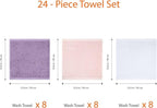 Amazon Basics washcloth for Bathroom, 100% Cotton Extra Absorbent, Fast Drying - Image 5