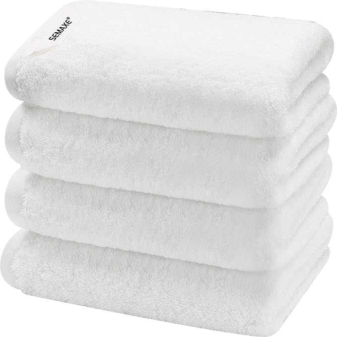SEMAXE 100% Cotton Hand Towel for Bathroom, Hotel Spa Quality Absorbent Towels by SEMAXE