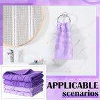 2 Pcs Lavender Hand Towels for Bathroom Purple Lavender Bathroom Hand Towel - Image 2
