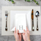 Luxenap 15.8 X 7.9 Inch Linen-Feel Guest Towels, 50 Lettered Hand Towels - Image 5