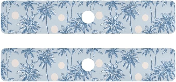 Kitchen Sink Splash Guard 2 PCS 30 Inch Sink Faucet Mat Splash Guard by Eyanle