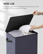 SOLEDI Laundry Hamper with Lid 90L Large & Tall Collapsible Laundry Basket - Image 5