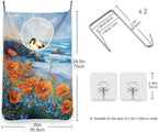 Hanging Laundry Hamper with Stainless Steel Hooks, Oxford Fabric Printing Door - Image 3