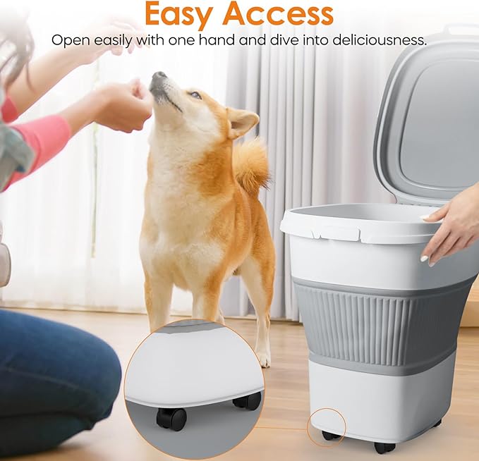 28-30Lbs Dog Food Storage Container, Collapsible Dog Food Container - Image 5
