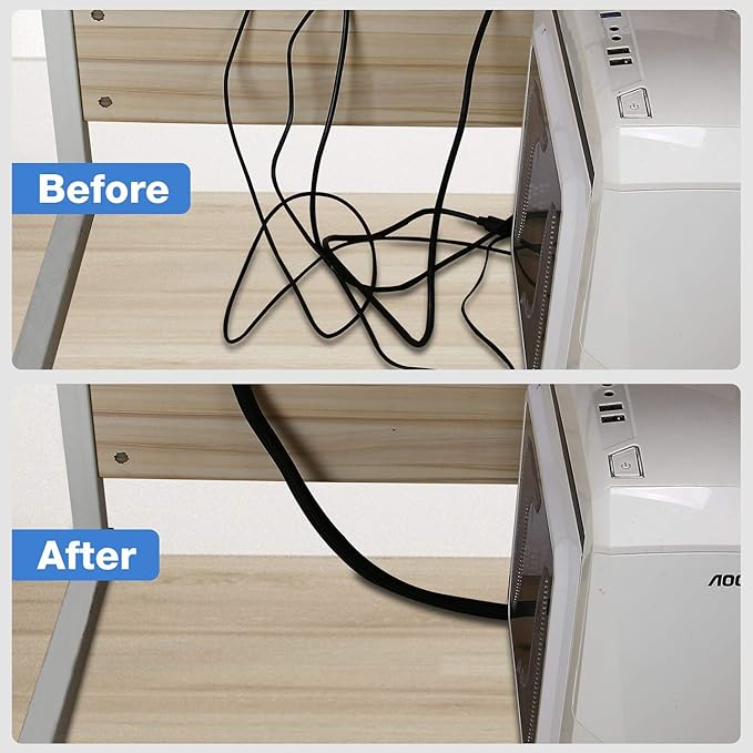 JOTO 1 Pack Cable Management Sleeve, 26 Feet Cord Organizer System - Image 5