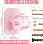 Adhesive Curtain Rods No Drilling Holder, No Drill Curtain Rod Brackets - Image 4