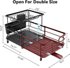 2 Tier Dish Drying Rack, Expandable Two Tier Dish Rack - Image 9