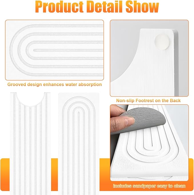 Kitchen Sink Faucet Mat, Super Absorbent Diatomaceous Earth kitchen Sink Mat - Image 3